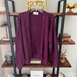 Christian Dior Vintage chunky knot cardigan sweater men’s size medium